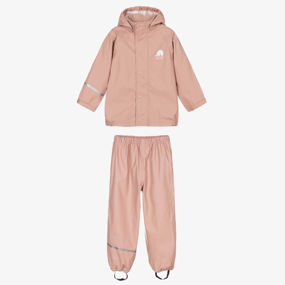 CeLaVi-Girls Dusky Pink Rain Ensemble | Childrensalon Outlet