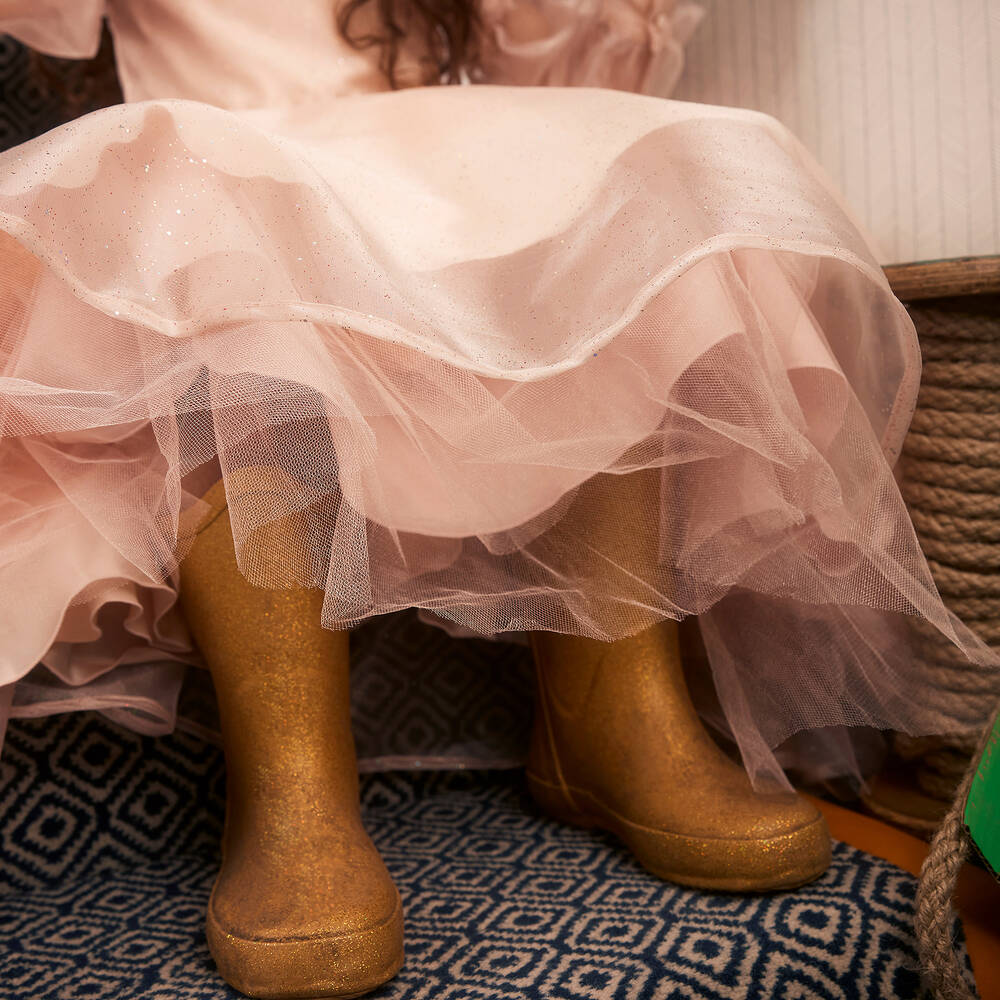 Gold glitter rain boots new arrivals