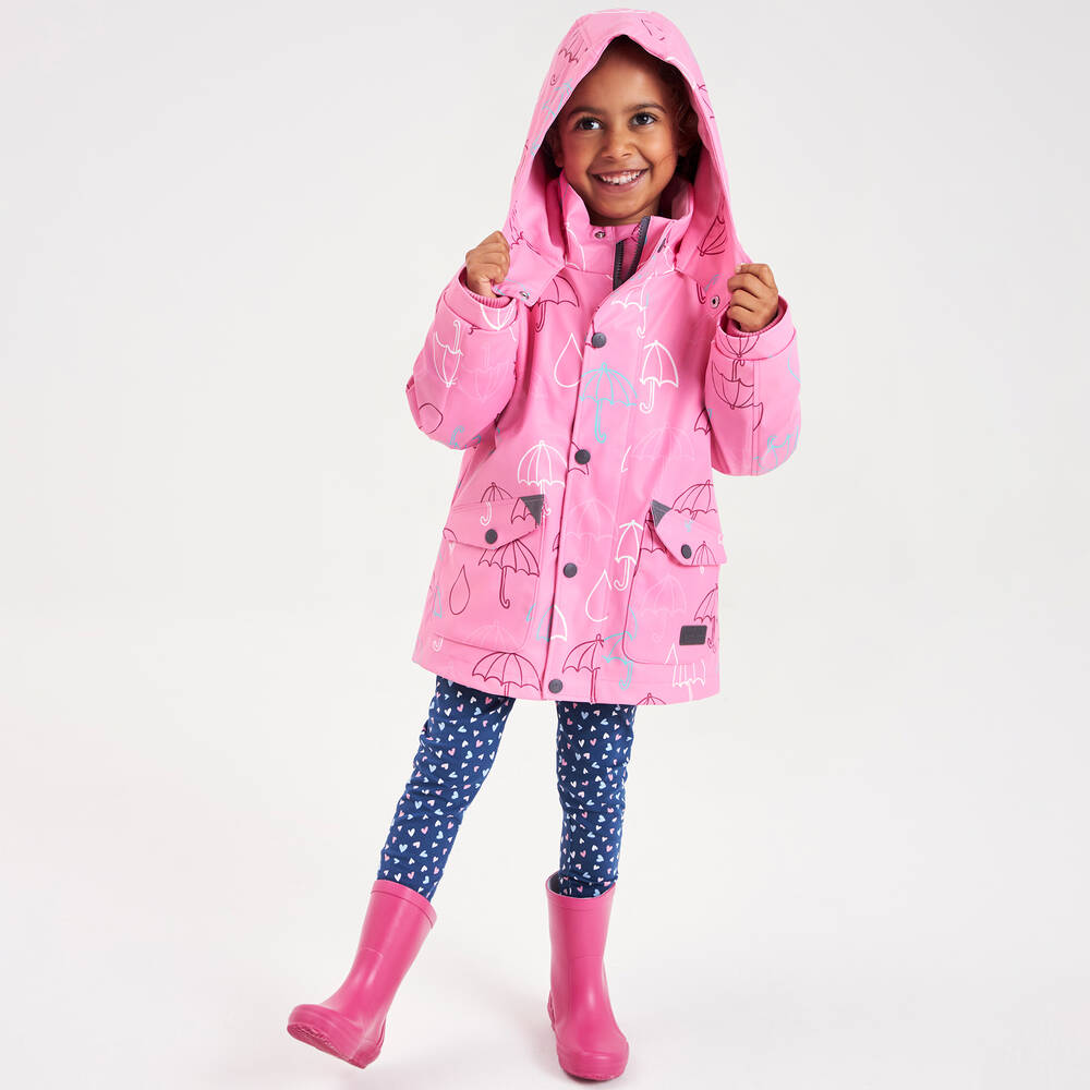 CeLaVi Girls Pink Rubber Rain Boots Childrensalon Outlet