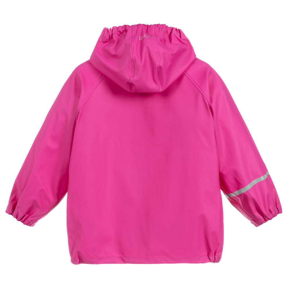 سي لا في -جاكيت هودي واقي من المطر لون زهري | Childrensalon Outlet