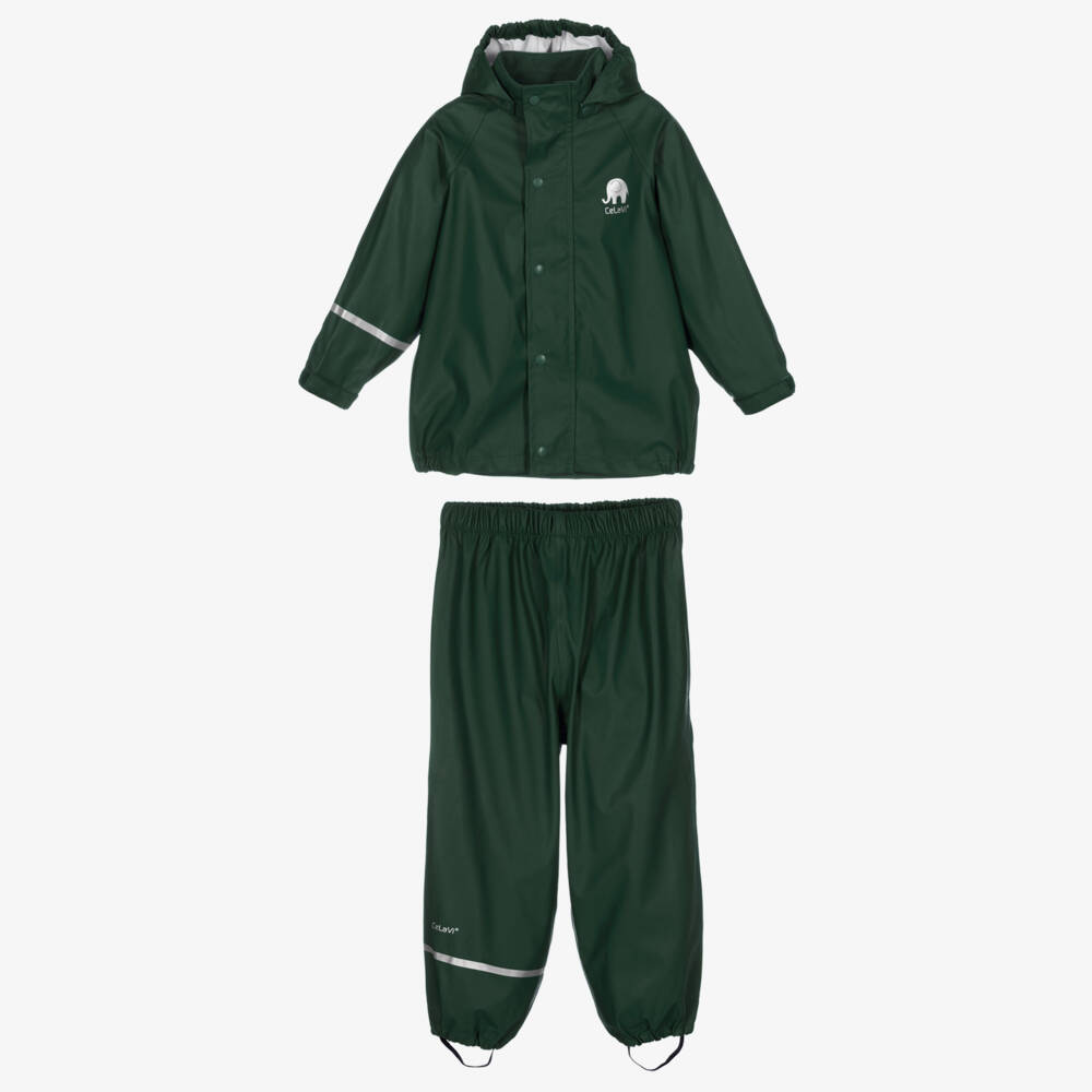 CeLaVi-Green 2 Piece Rainsuit | Childrensalon Outlet