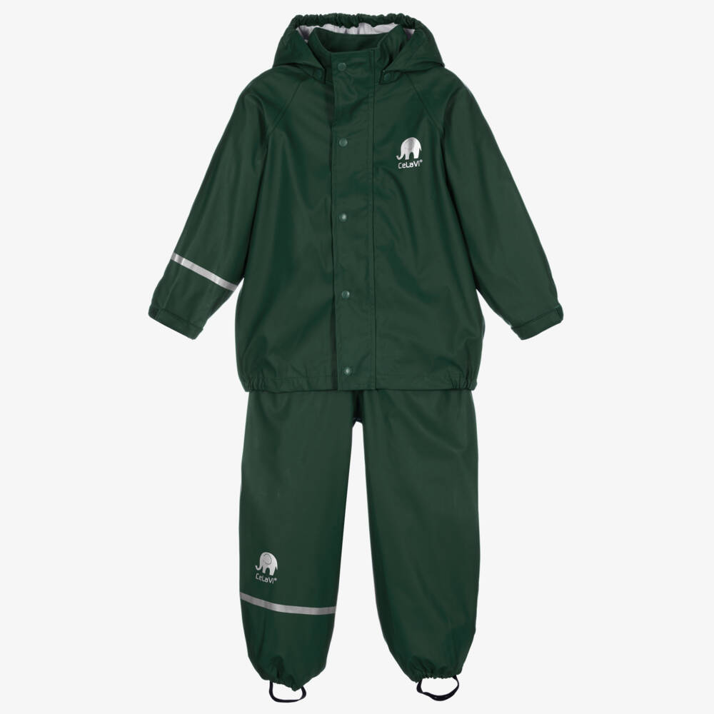 CeLaVi-Green 2 Piece Rainsuit | Childrensalon Outlet