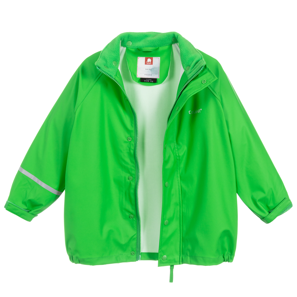 CeLaVi-Green Hooded Raincoat | Childrensalon Outlet