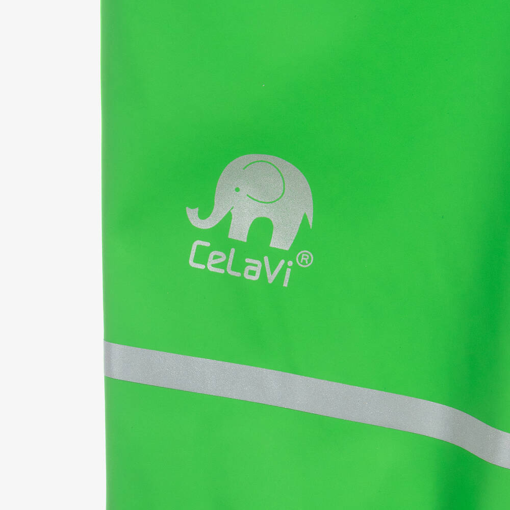 سي لا في -بنطلون سالوبيت واقي من المطر لون أخضر | Childrensalon Outlet