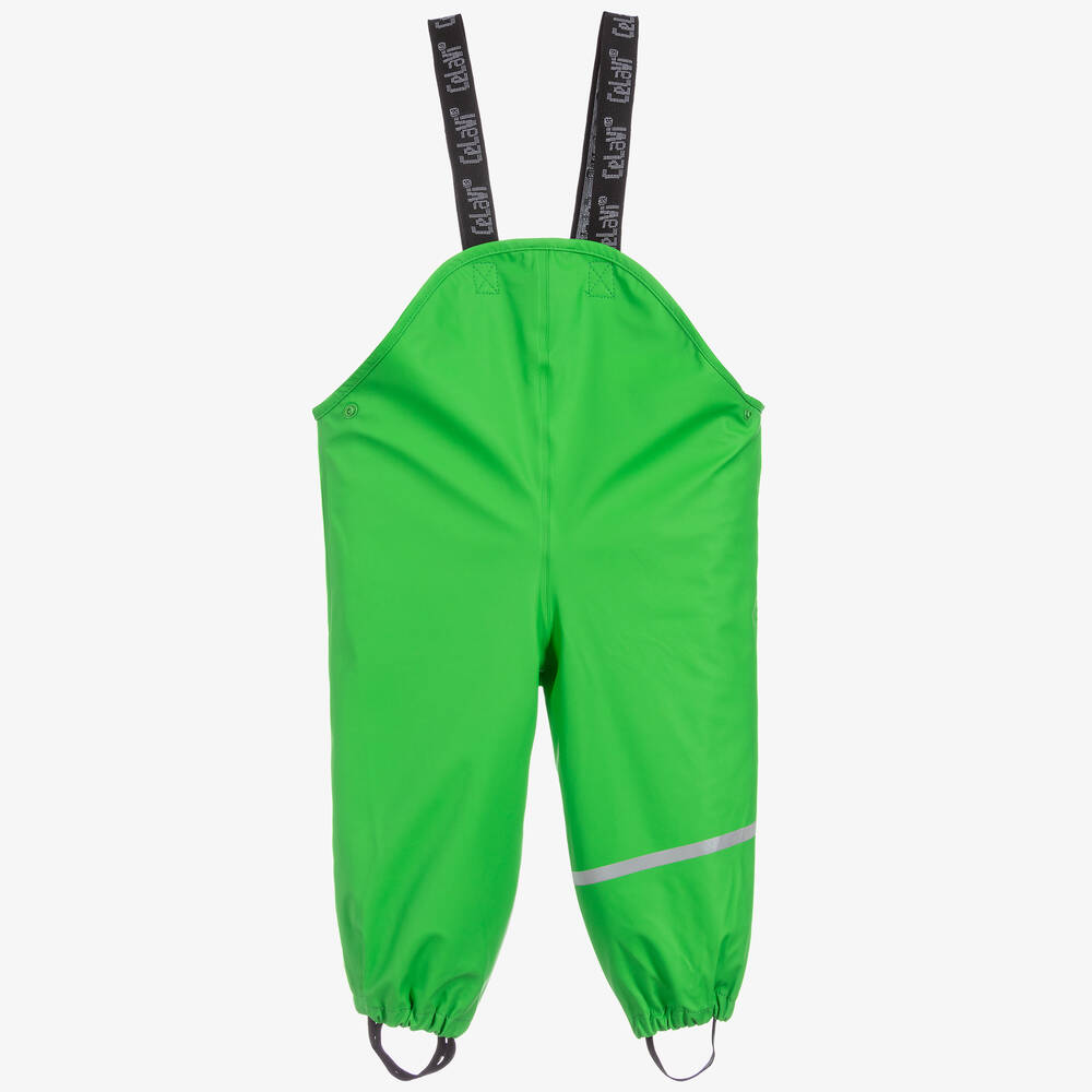 سي لا في -بنطلون سالوبيت واقي من المطر لون أخضر | Childrensalon Outlet