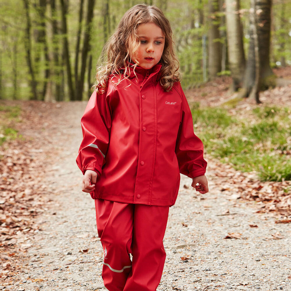CeLaVi-Red 2 Piece Rainsuit | Childrensalon Outlet