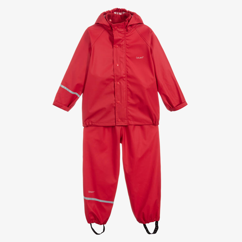 CeLaVi-Red 2 Piece Rainsuit | Childrensalon Outlet
