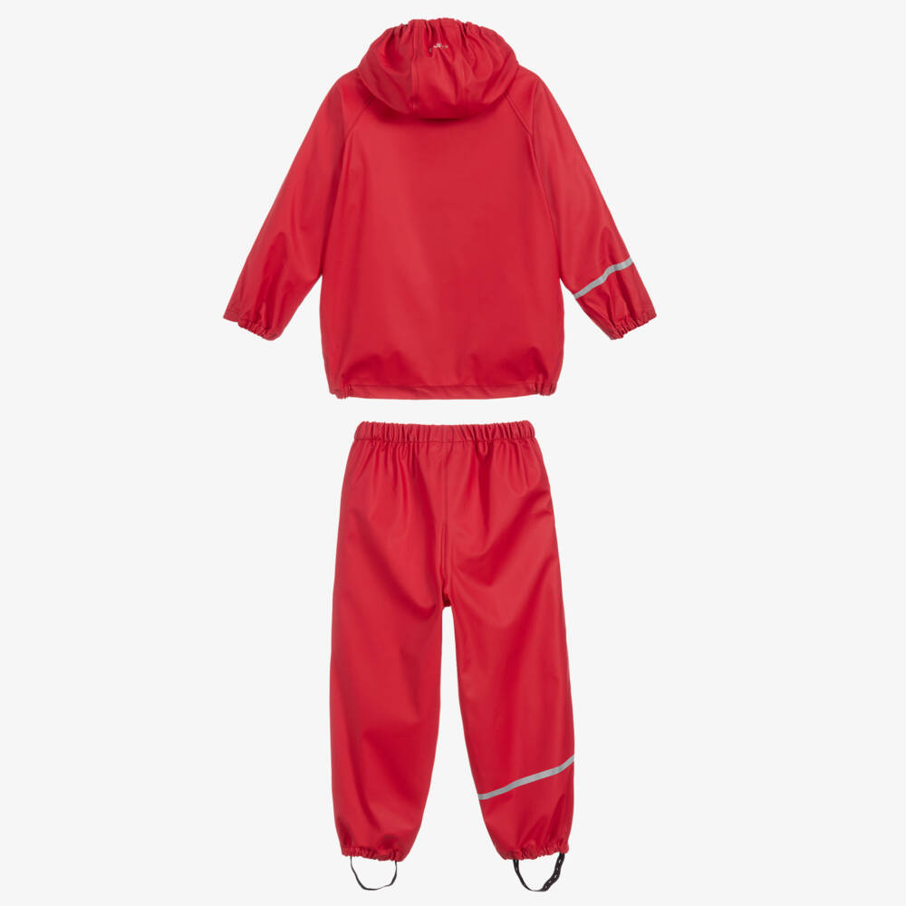 CeLaVi-Red Two-Piece Rain Gear Set | Childrensalon Outlet