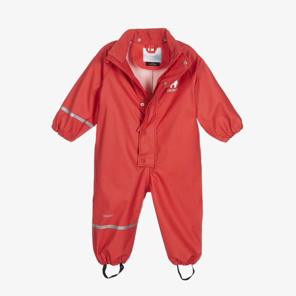 CeLaVi Red Waterproof Rainsuit