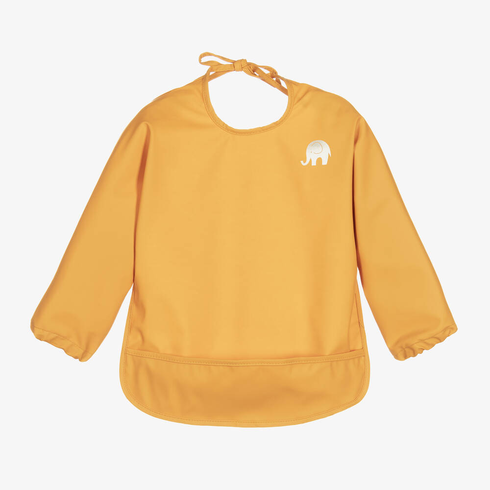 CeLaVi-Желтый нагрудник с рукавами для малышей | Childrensalon Outlet