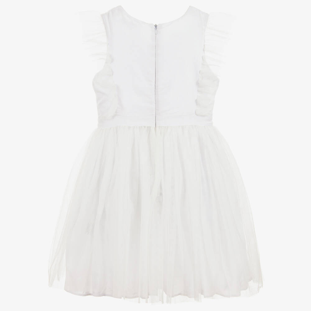 Charabia-Cat Face Tulle & Cotton Dress | Childrensalon Outlet