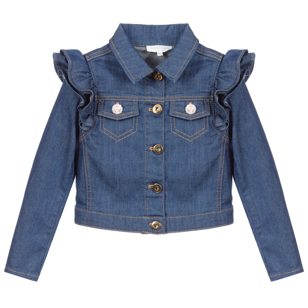 Charabia - Blaue Jeansjacke für Mädchen | Childrensalon