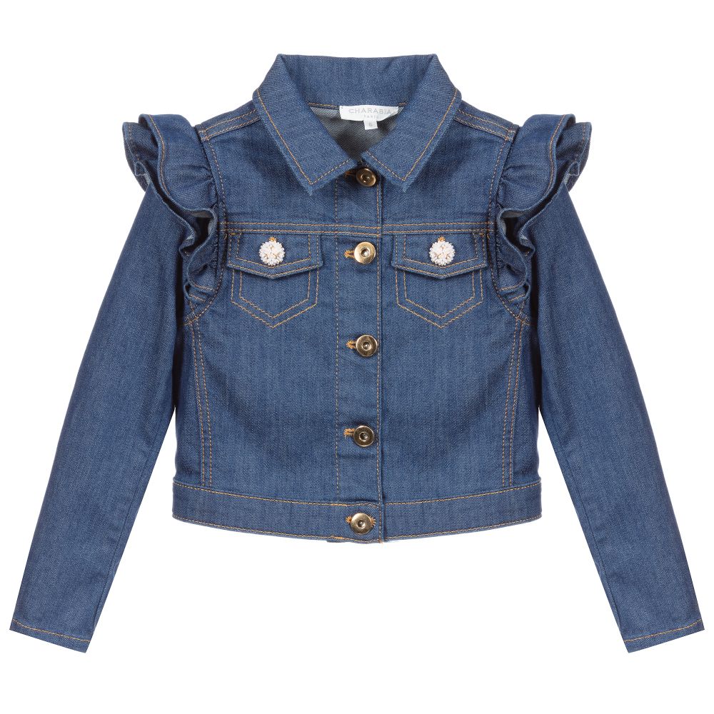 Ladies blue denim jacket hot sale