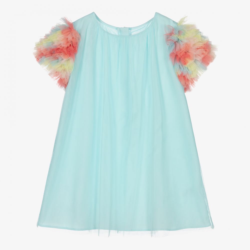 Charabia - Girls Blue Tulle Dress | Childrensalon