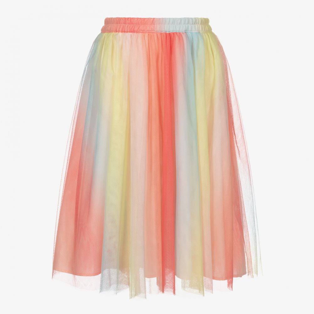 Multicolor tulle top midi skirt