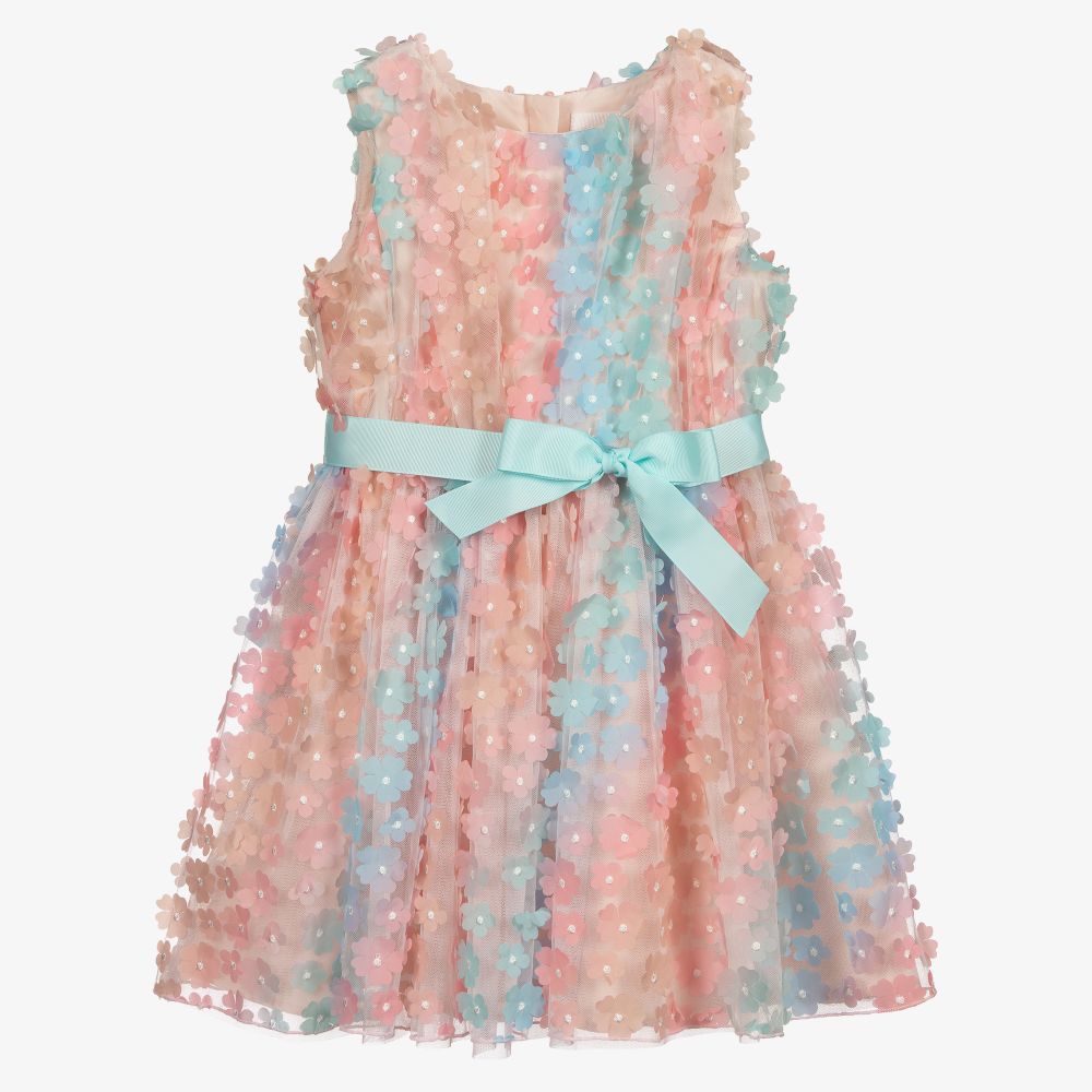 Charabia - Girls Floral Tulle Dress | Childrensalon