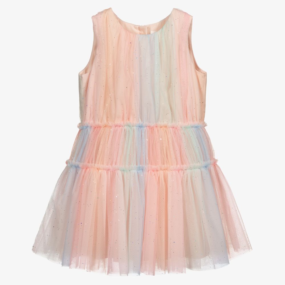 Charabia-Girls Glittery Tulle Dress | Childrensalon Outlet