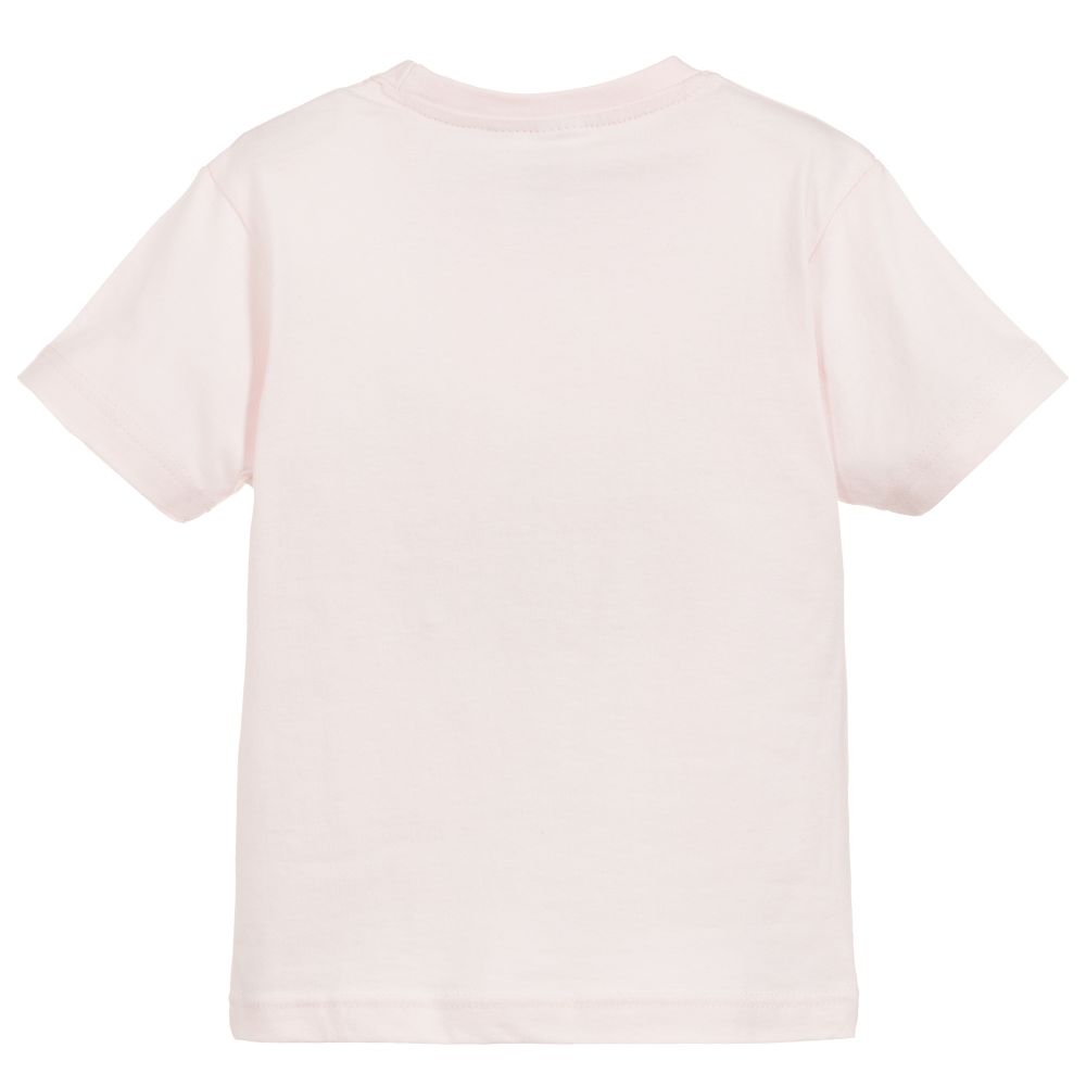 Charabia-تيشيرت قطن لون زهري فاتح للبنات | Childrensalon Outlet