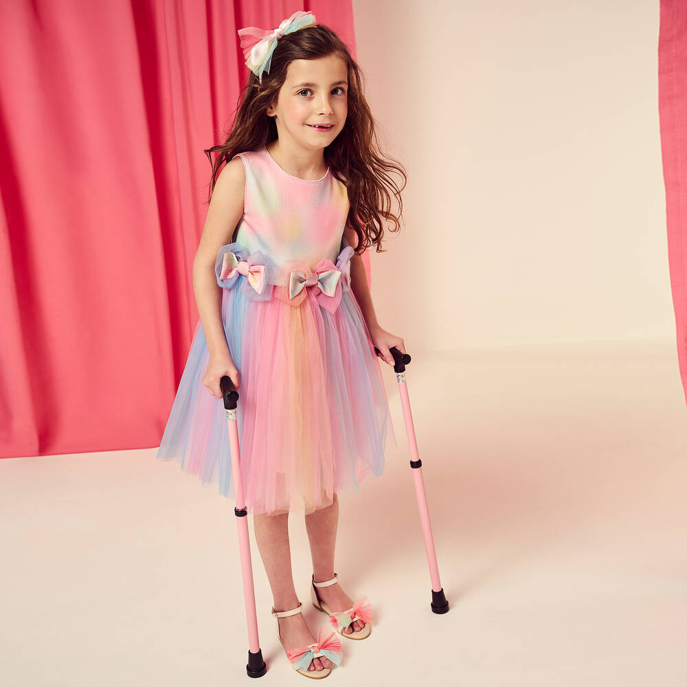 Charabia-Girls Pink Leather Sandals  | Childrensalon Outlet