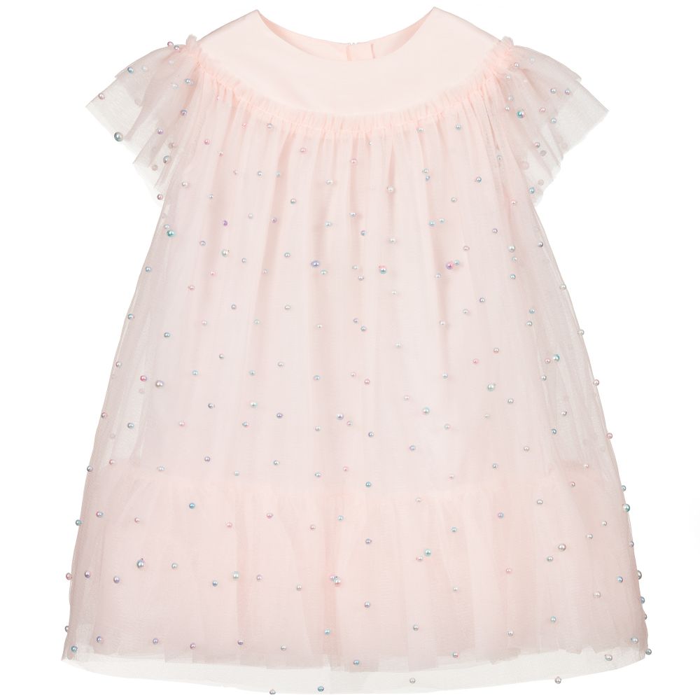 Charabia - Girls Pink Tulle Dress | Childrensalon