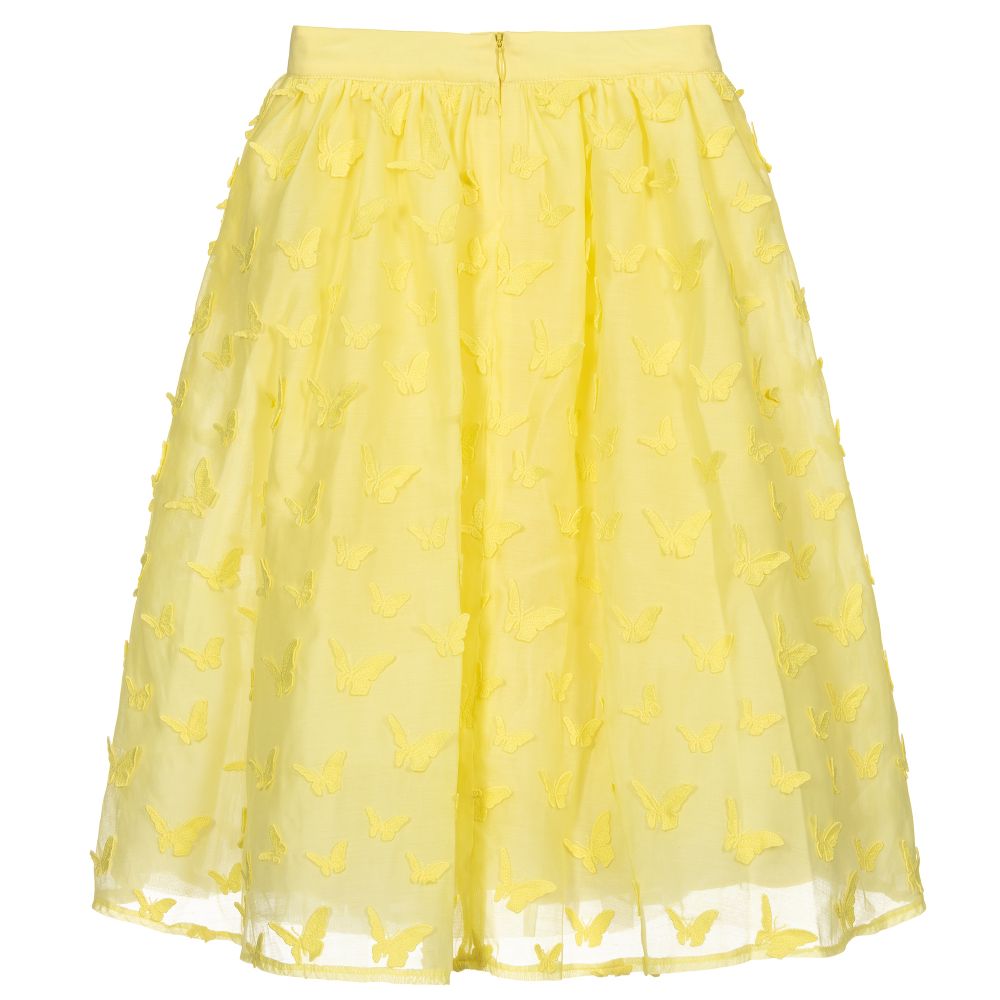 Charabia-تنورة أورغانزا لون أصفر | Childrensalon Outlet