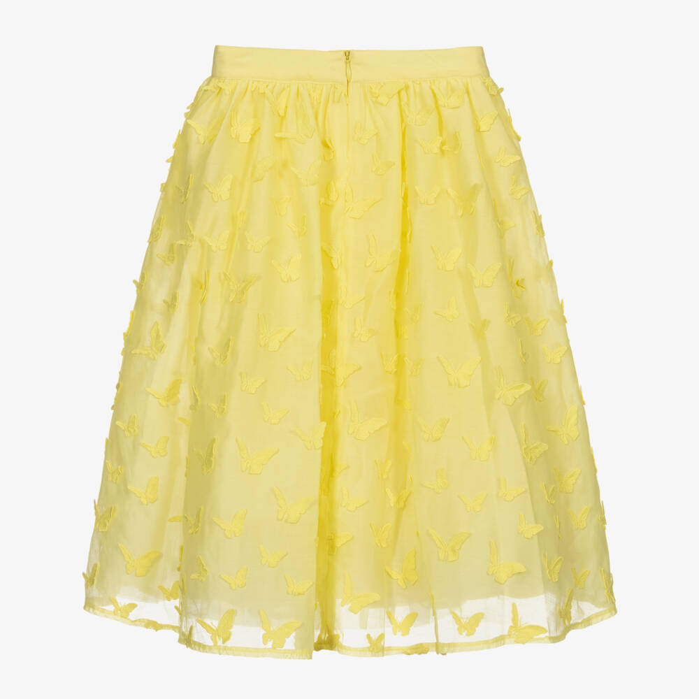 Charabia-Girls Yellow Organza Skirt | Childrensalon Outlet