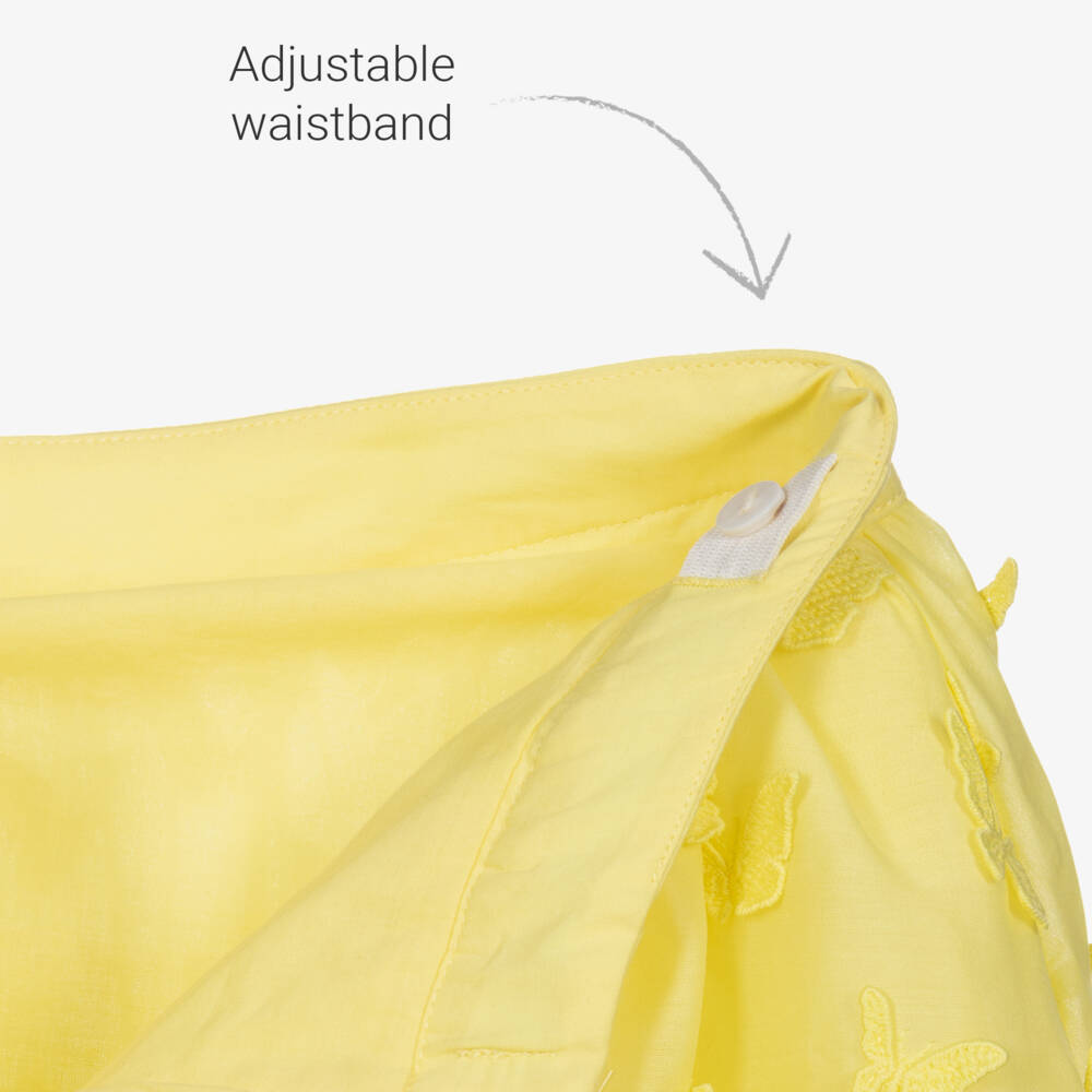 Charabia-Girls Yellow Organza Skirt | Childrensalon Outlet