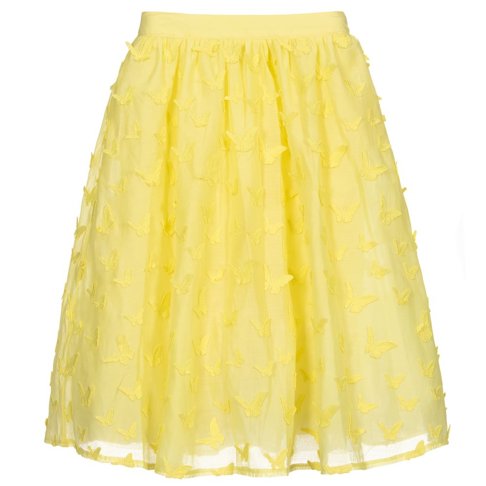Charabia - Girls Yellow Organza Skirt | Childrensalon