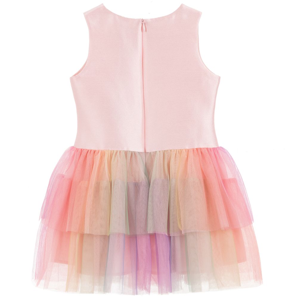 Charabia - Pink & Rainbow Tulle Dress | Childrensalon Outlet
