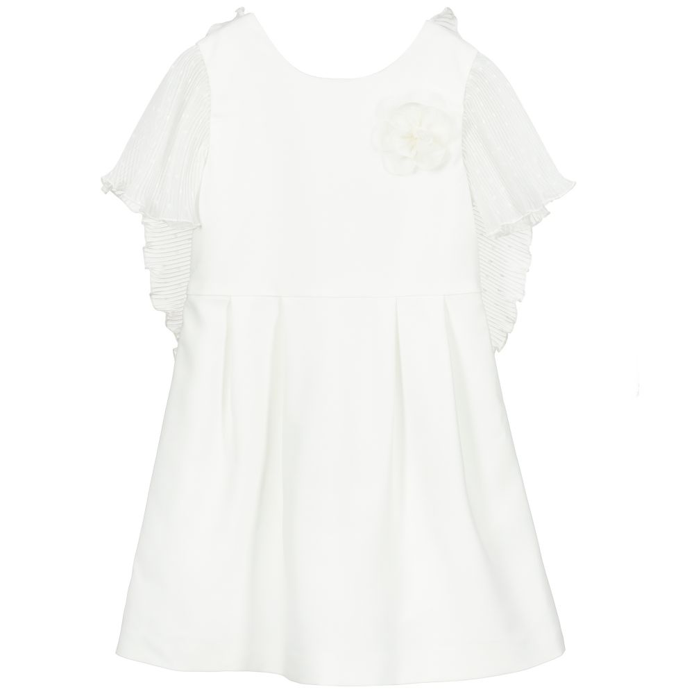 Charabia - Белое платье из крепа с крылышками  | Childrensalon