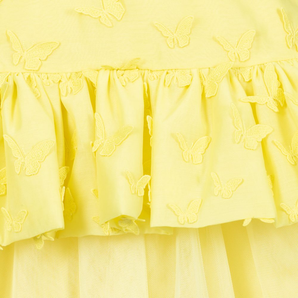 Charabia-Желтое платье из органзы и тюля | Childrensalon Outlet