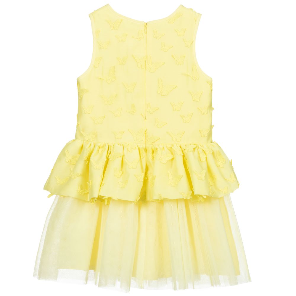 Charabia-Желтое платье из органзы и тюля | Childrensalon Outlet