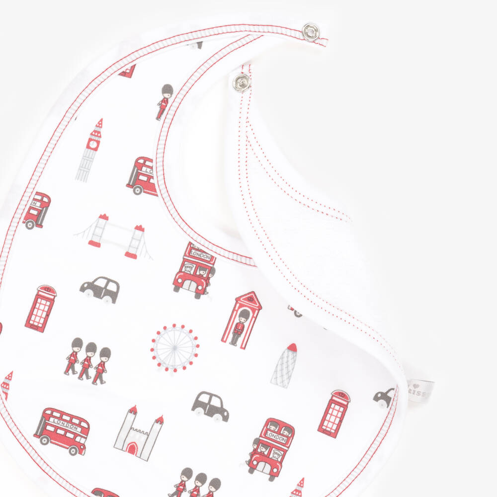 Kissy Kissy-Charming London Pima Cotton Bib | Childrensalon Outlet