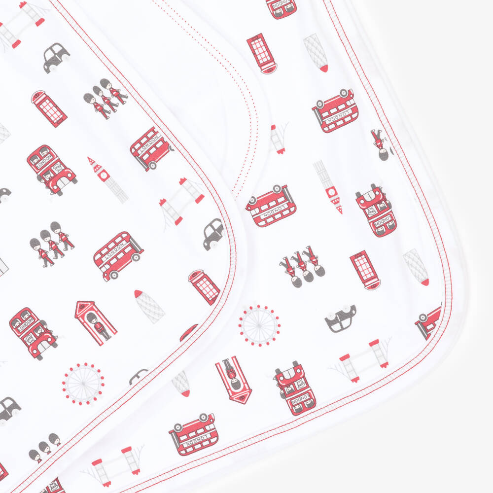 Kissy Kissy-Charming London Print Pima Blanket | Childrensalon Outlet