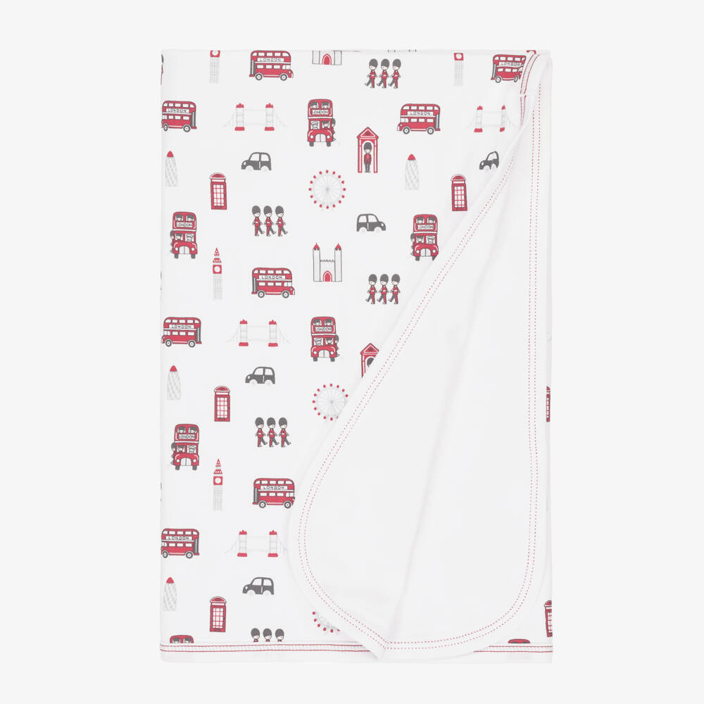 Kissy Kissy-Charming London Print Pima Blanket | Childrensalon Outlet