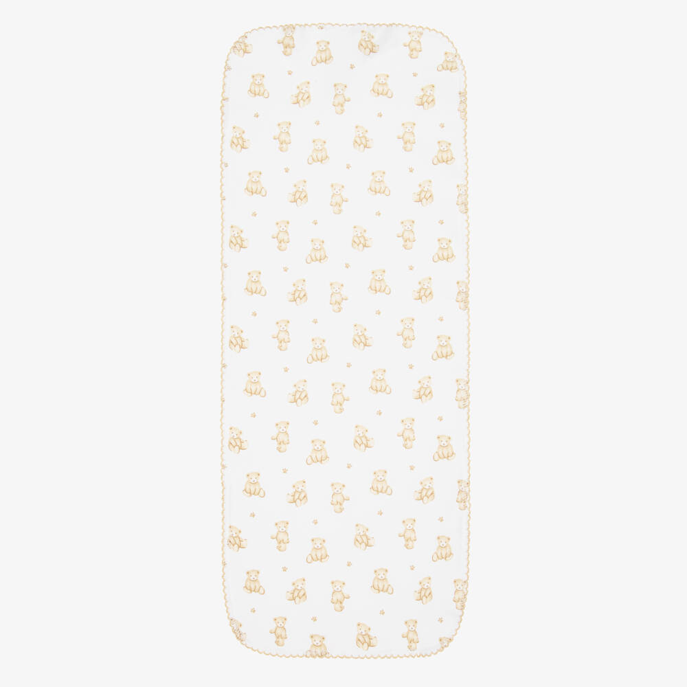 Kissy Kissy-Charming White Bear Burp Cloth | Childrensalon Outlet
