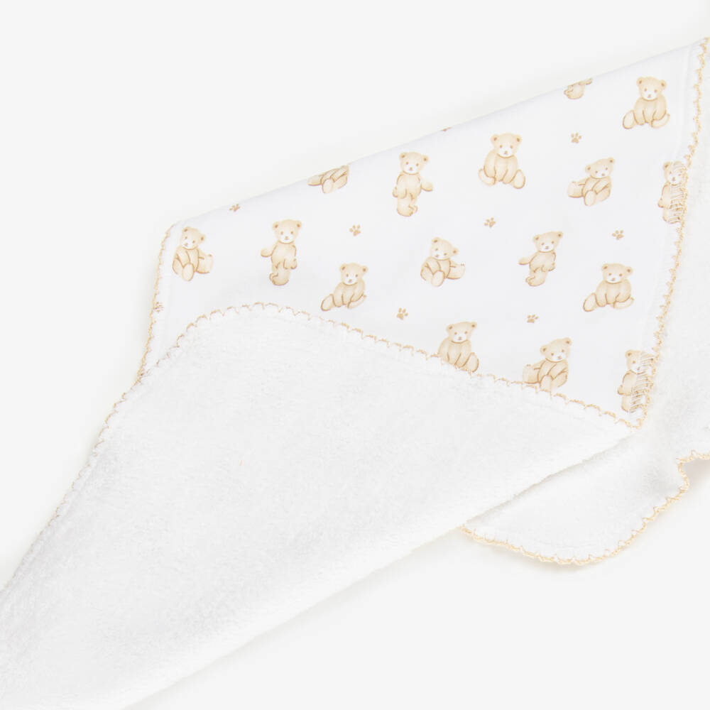 Kissy Kissy-Charming White Bear Burp Cloth | Childrensalon Outlet