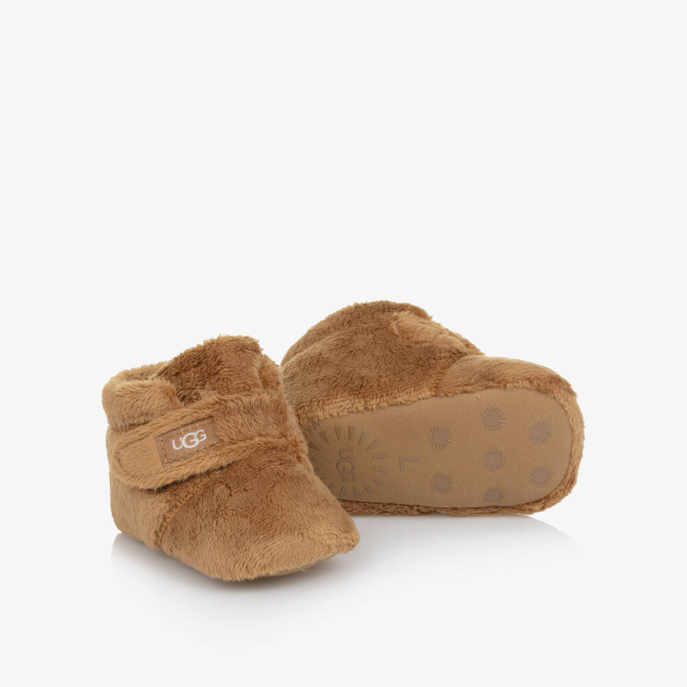 UGG-Chestnut Brown Baby Pre-Walker Shoes & Doudou Gift Set | Childrensalon Outlet