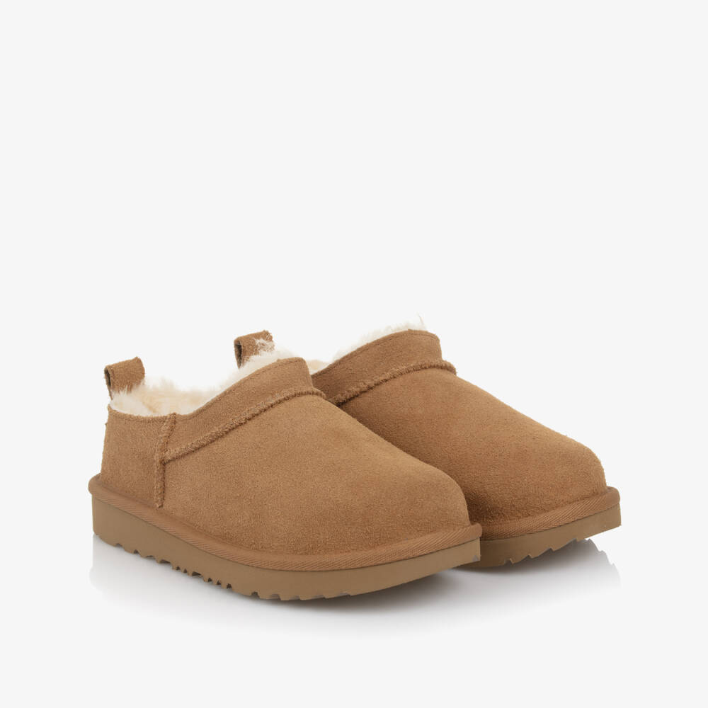 UGG-Chestnut Brown Classic Micro Suede Boots | Childrensalon Outlet