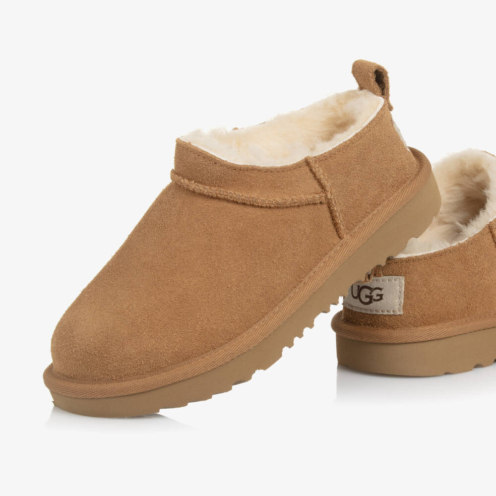 UGG-Chestnut Brown Classic Micro Suede Boots | Childrensalon Outlet