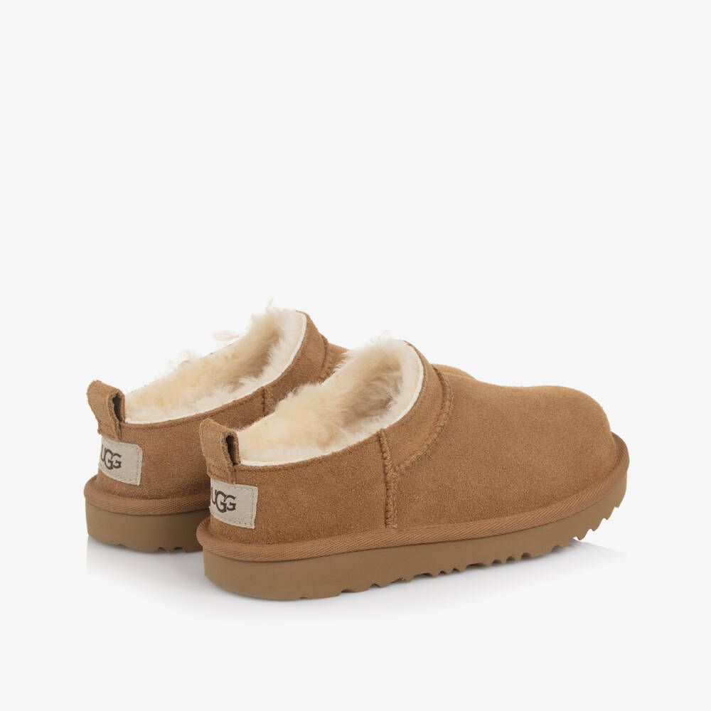 UGG-Chestnut Brown Classic Micro Suede Boots | Childrensalon Outlet