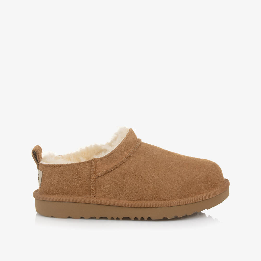 UGG-Chestnut Brown Classic Micro Suede Boots | Childrensalon Outlet