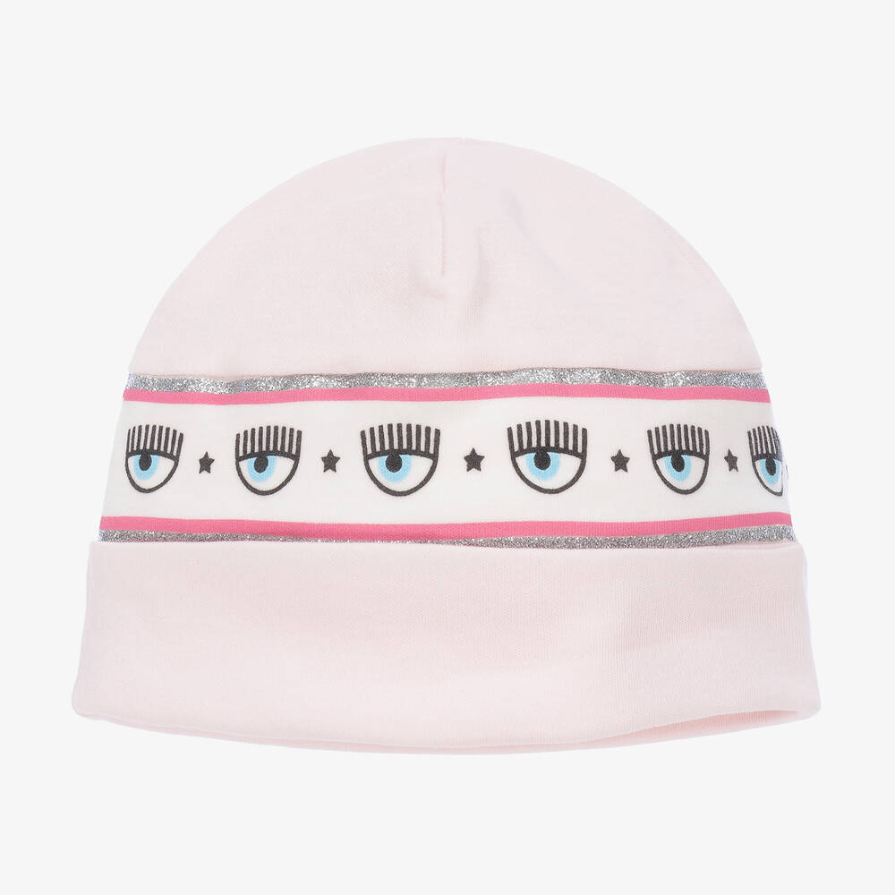 Chiara Ferragni Kids-Baby Girls Pink Cotton Hat | Childrensalon Outlet