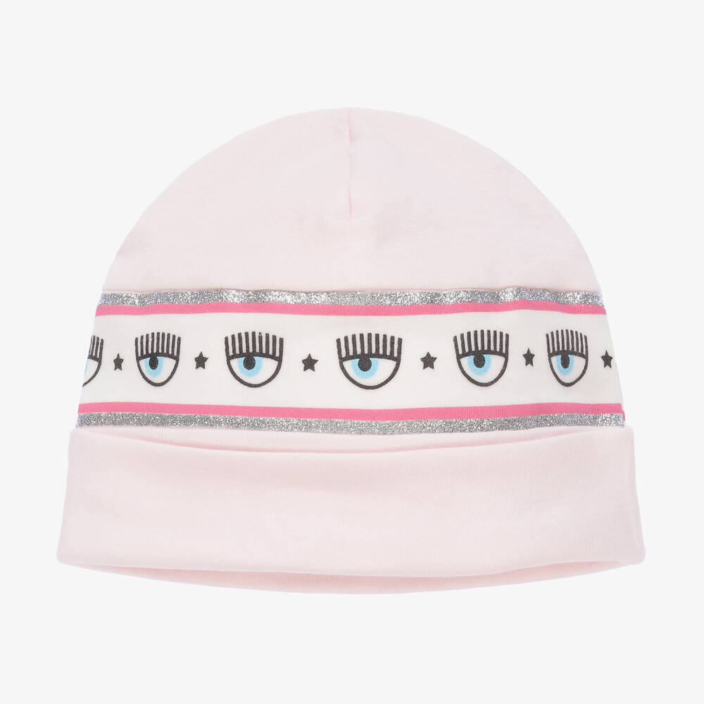 Chiara Ferragni Kids-Baby Girls Pink Cotton Hat | Childrensalon Outlet