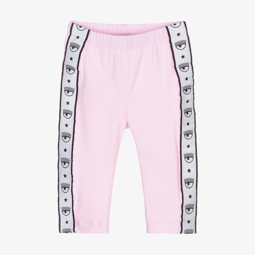 Chiara Ferragni Kids-Baby Girls Pink Leggings | Childrensalon Outlet