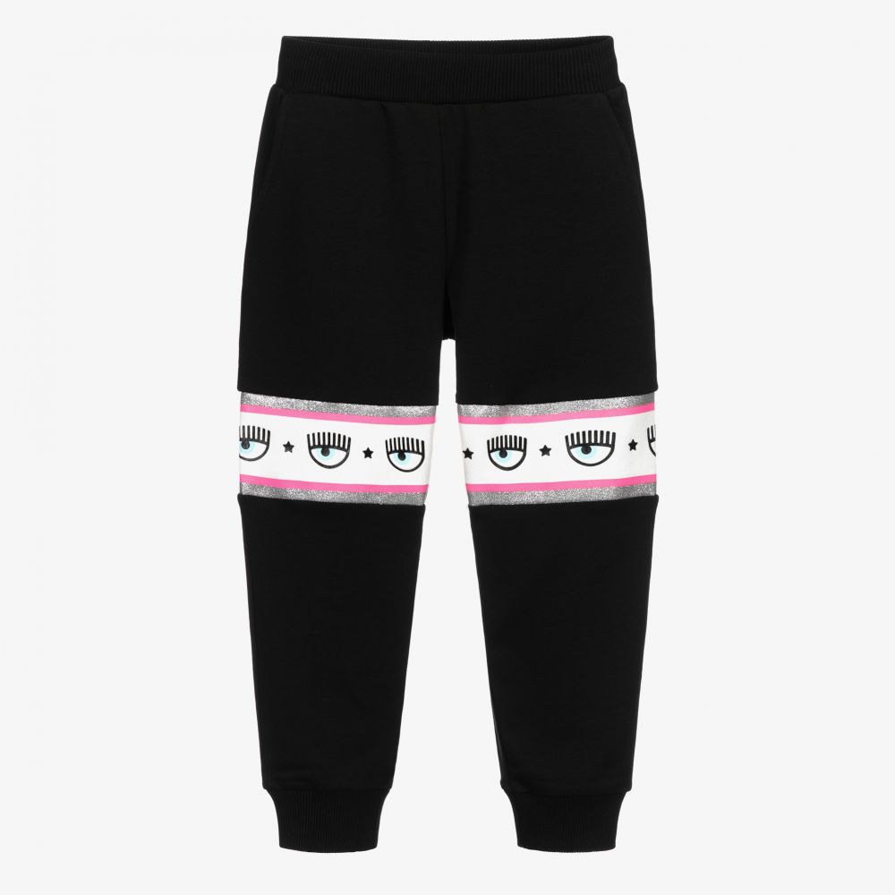 Chiara Ferragni Kids - Schwarze Jersey-Jogginghose | Childrensalon