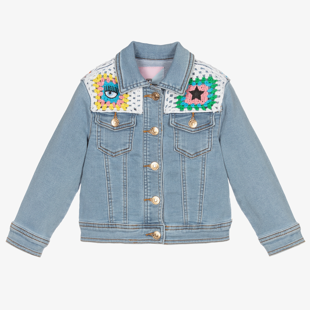 Chiara Ferragni Kids - Veste en denim et crochet | Childrensalon