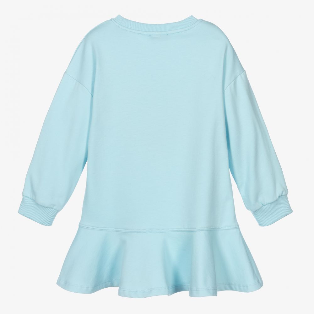 كيّارا فيراغني كيدز-فستان قطن جيرسي لون أزرق | Childrensalon Outlet