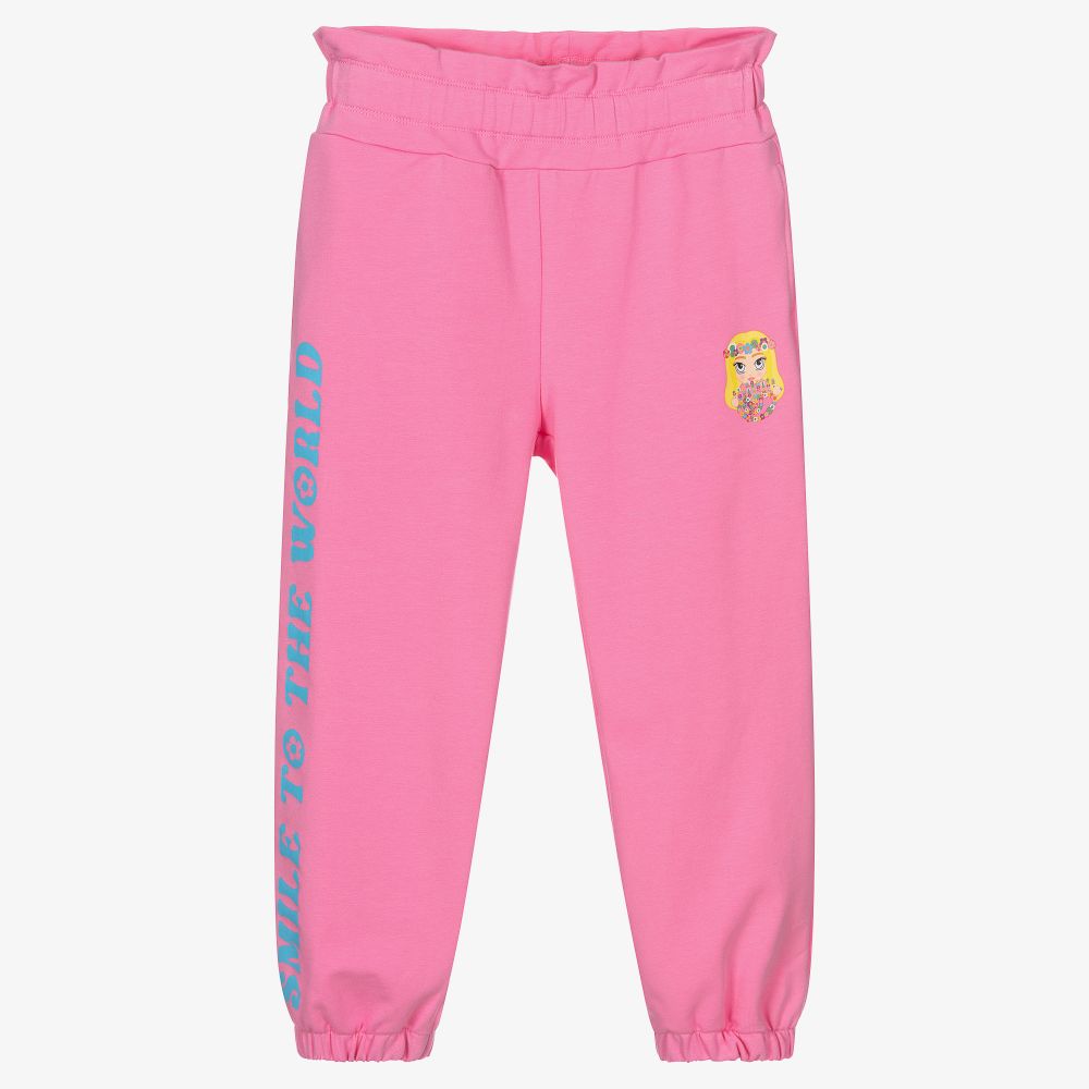 Chiara Ferragni Kids - Girls Pink Logo Joggers | Childrensalon