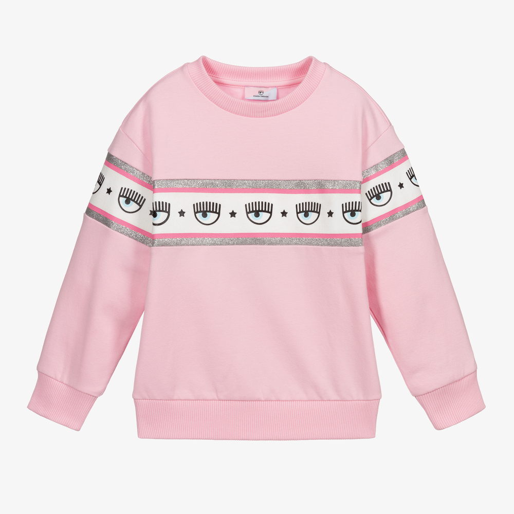 Chiara Ferragni Kids-Girls Pink Logo Sweatshirt | Childrensalon Outlet